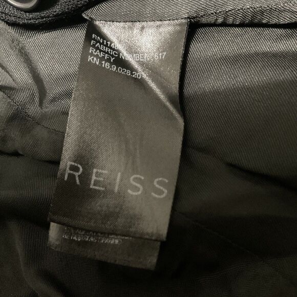 Reiss Women's Long Sleeve Lined One Button Blazer Black Size 8 Wool Blend - Picture 7 of 8